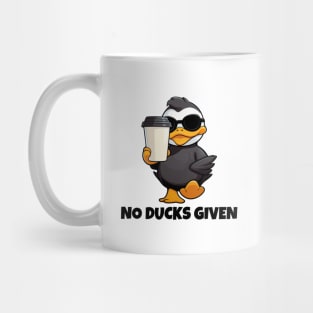 Cute Funny "No Ducks Given" Duck with Shades Mug